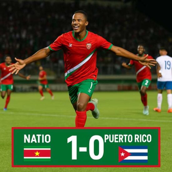 SURINAME WINT VAN PUERTO RICO – JAYDEN SCOORT DE WINNENDE GOAL!