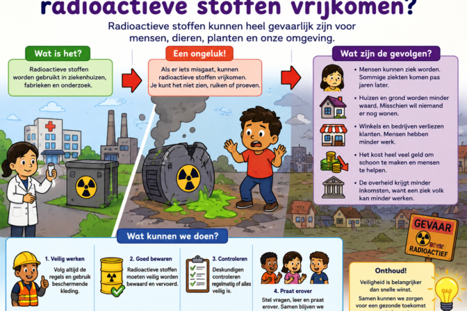 WAT GEBEURD ER ALS RADIOACTIEVE STOFFEN VRIJKOMEN?